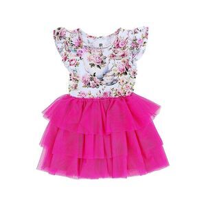 Bums & Roses Girls  Tea-Rific Tulle Tutu Dress, Multicolor